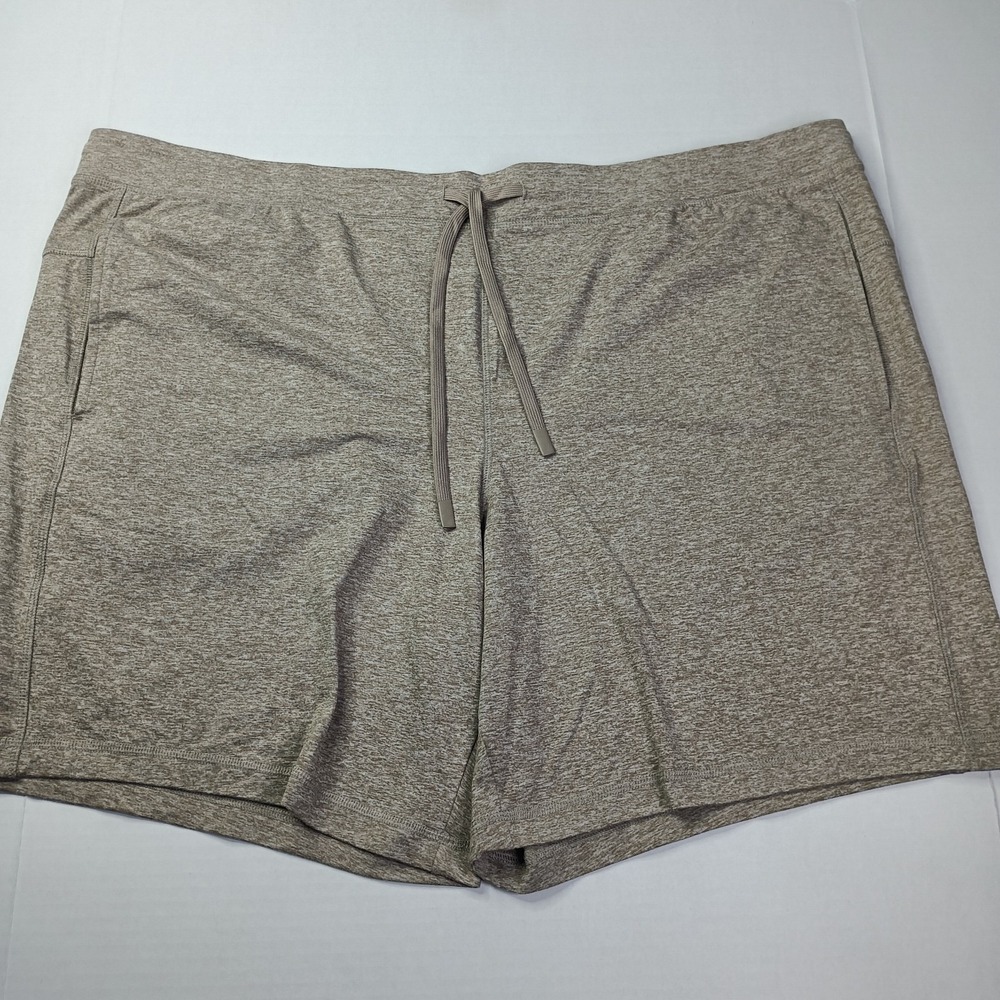 2 Athletic Works Men's Buttercore Shorts Size 2XL XXL Taupe 8" Inseam NWT - Picture 2 of 11